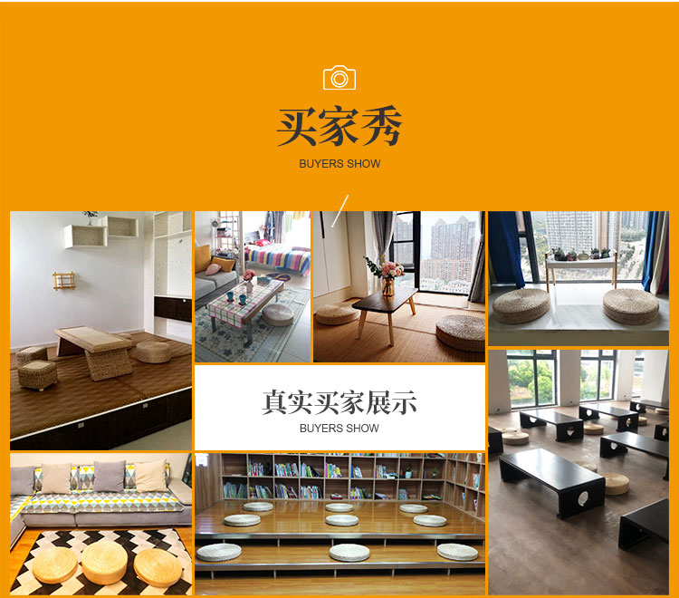 Trà rơm thảm tatami futon hộ gia đình Phật thiền đệm thiền quỳ pad dày đệm lao mây tròn - Ghế đệm / đệm Sofa đệm ghế bàn ăn