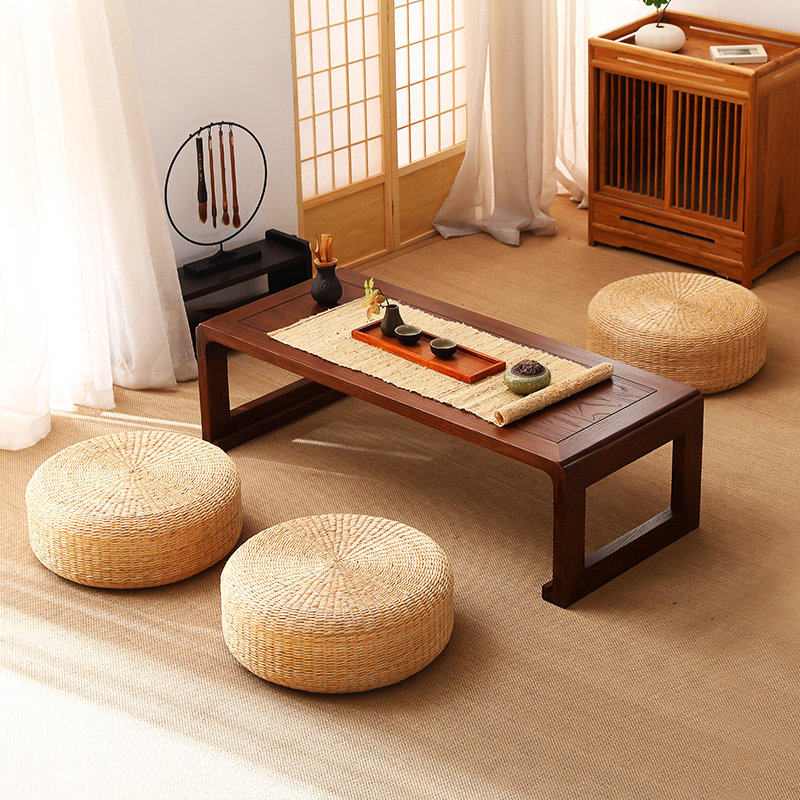Day-style tatami bushel cushion home ground sloth floor Sitting Meditation Grass Knitted Mat Floating Window Soft Sitting Mound