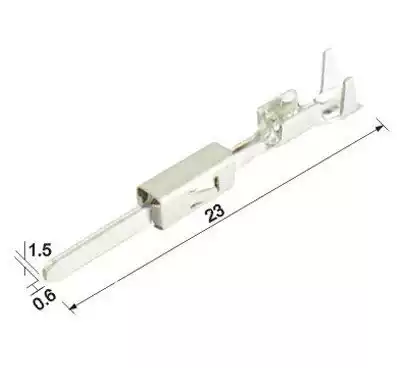 1 5 small two-petal male pin Foss small black clip car connector car terminal