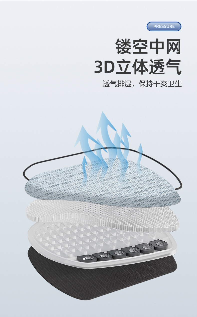 Car summer fan seat cushion for ventilation, office cooling seat, breathable USB cooling car air-cooled mat