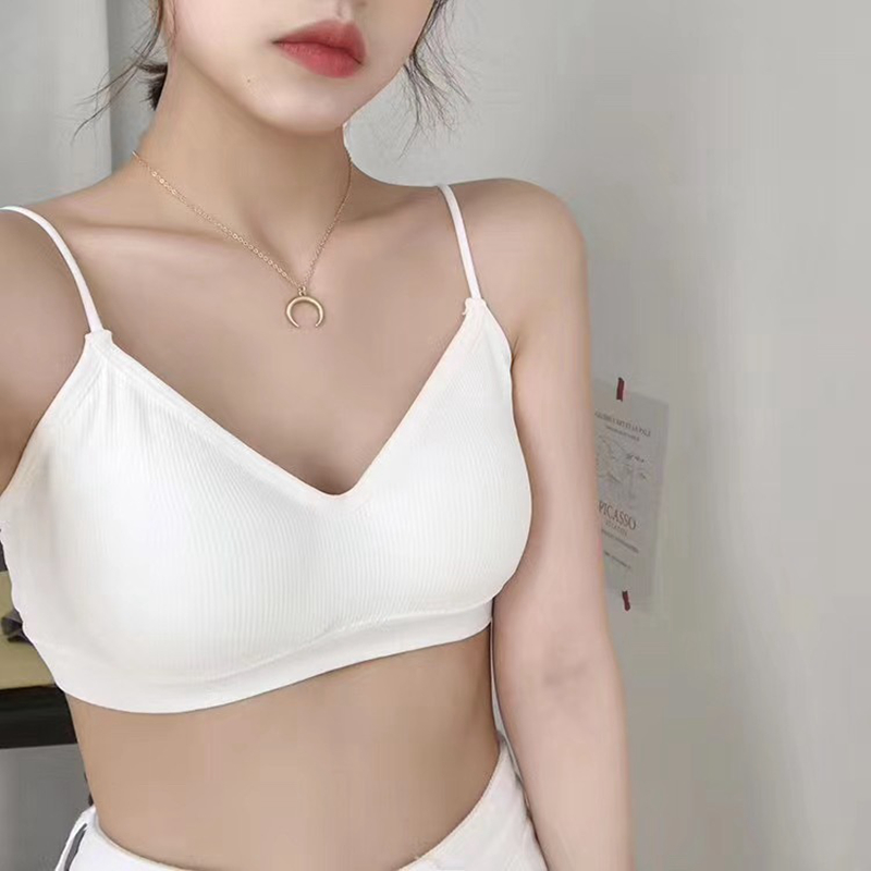 Beauty lại áo ngực nhỏ ngực ngực tập thể thao mùa hè liền mạch mỏng sling kiểu phụ nữ đồ lót chống đi bộ không có vòng thép.