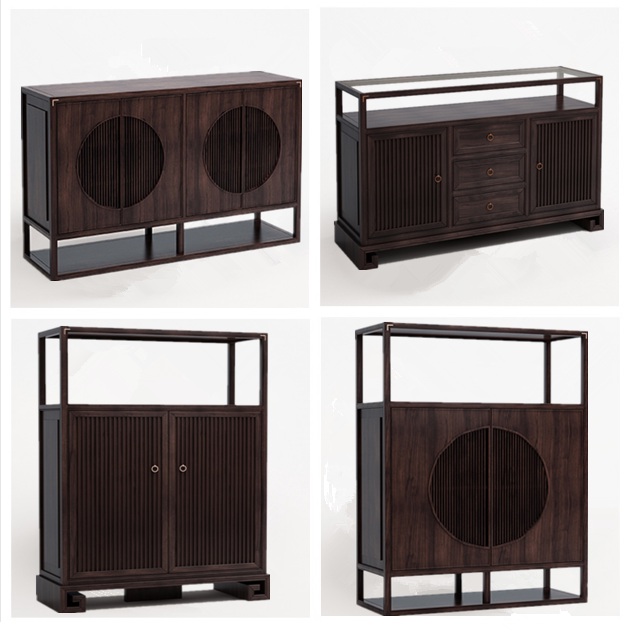 New Chinese dining cabinet Zen-style wood collection cabinet, cabinet, cabinet decoration cabinet decoration cabinet
