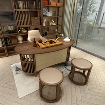 New Chinese Solid Wood Teatai Modern Chinese Style Desk Zen of Chinese Wind Reception Tea Table Chair Furniture Customized