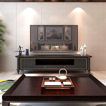 New Chinese Solid Wood TV Cabinet Living Room Combo TV Cabinet Modern Chinese Meditation Short Cabinet White Wax Wood Lockers Custom