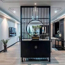 New Chinese Screen Partition Living Room Entrance GENGUAN CABINET MODERN ZEN-STYLE SHOES CABINET SOLID WOOD FENG SHUI CABINET HOLLOWED-OUT DOOR HALL CABINET