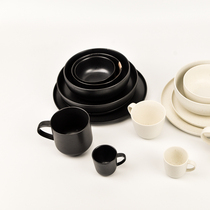 (black) German ASA pure colour ceramic suit plate small disc mark cup fine practical composition