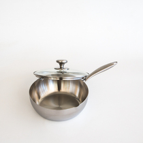 (New product activity) Lunkai three-layer steel one-piece 18-10 stainless steel single frying pan supplementary food petty bourgeoisie pot