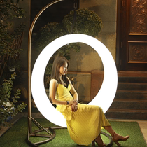 LED luminous net red moon swing outdoor solar garden square outdoor decoration Meichen creative hanging chair
