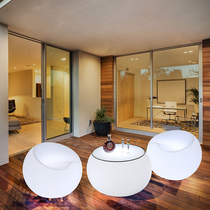 Outdoor courtyard luminous balcony leisure table and chair combination simple modern terrace outdoor net red bar stool sky dining bar