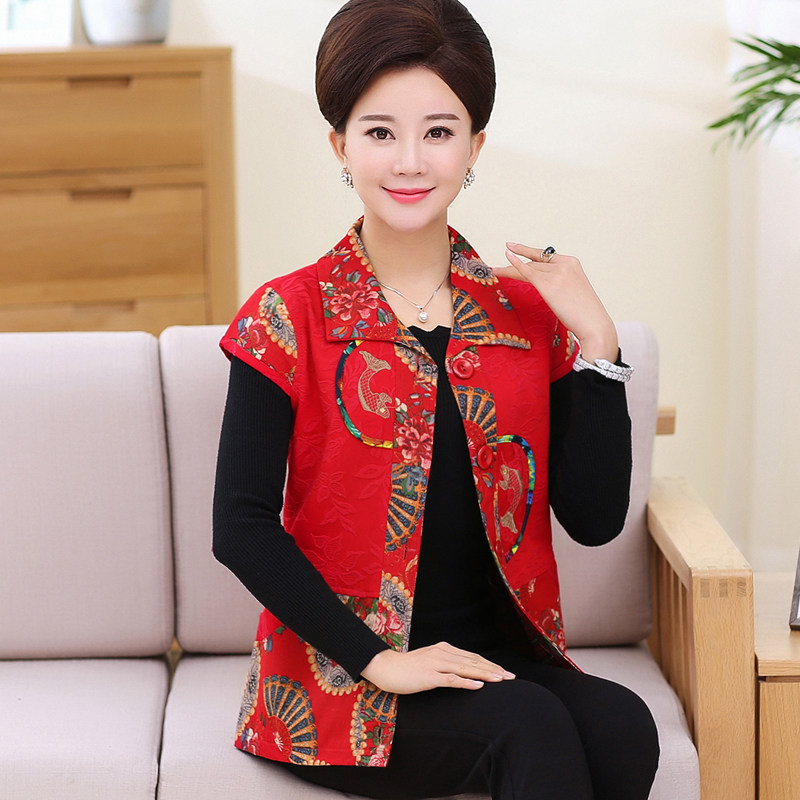 Mother Clothing Spring Autumn Horse Chia Slim Fit 50-60 Year Old Age Female Clothing Short mannipped jacket Shoulder Jacket Spring Dress