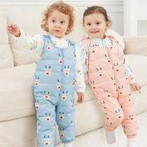 Antarctic baby strap down down pants for boys and girls 1-5 years old winter boys thick warm baby children down pants