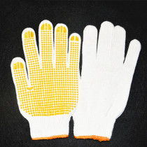 Labor Protection Gloves Point Plastic Yarn Gloves Non-slip Yarn Gloves Anti Slip Rubber Gloves Protective Gloves 12 Pay per bag