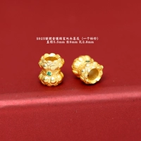 R# двусторонний цветок лотоса с инкрустацией серебром и изумрудом