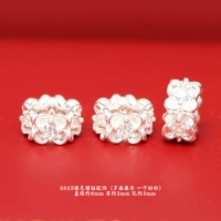 172# серебряный бриллиант диаметром 6 мм, пятигранный цветок