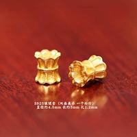 08# серебряные позолоченные торы диаметром 4,5 мм с двумя головками