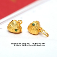 42# Серебряная подвеска для пельмени с серебряной золотой