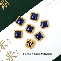 53 # квадратные аксессуары из ляпис-лазури с золотым наполнением