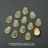 42# нефритовая тыква с инкрустацией серебром