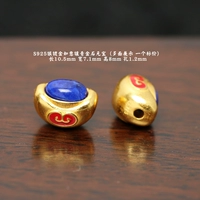 91# серебряный позолоченный слиток Жуйи, инкрустированный лазуритом