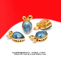 Аквамариновый редис с инкрустацией серебром 95#