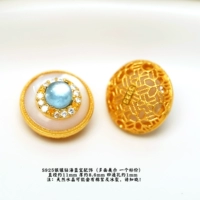 116 # серебряные позолоченные аксессуары с аквамарином