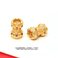 Серебро 45#, инкрустированное бриллиантами, двусторонний поднос для цветов диаметром 4,5 мм.