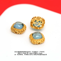 66# серебряный квадрат с аквамарином, инкрустированный