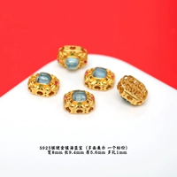 Серебро 88# с бриллиантами и аквамарином, аксессуары