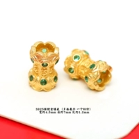 Серебро 46# с бриллиантом, двусторонний поднос для цветов диаметром 4,5 мм.