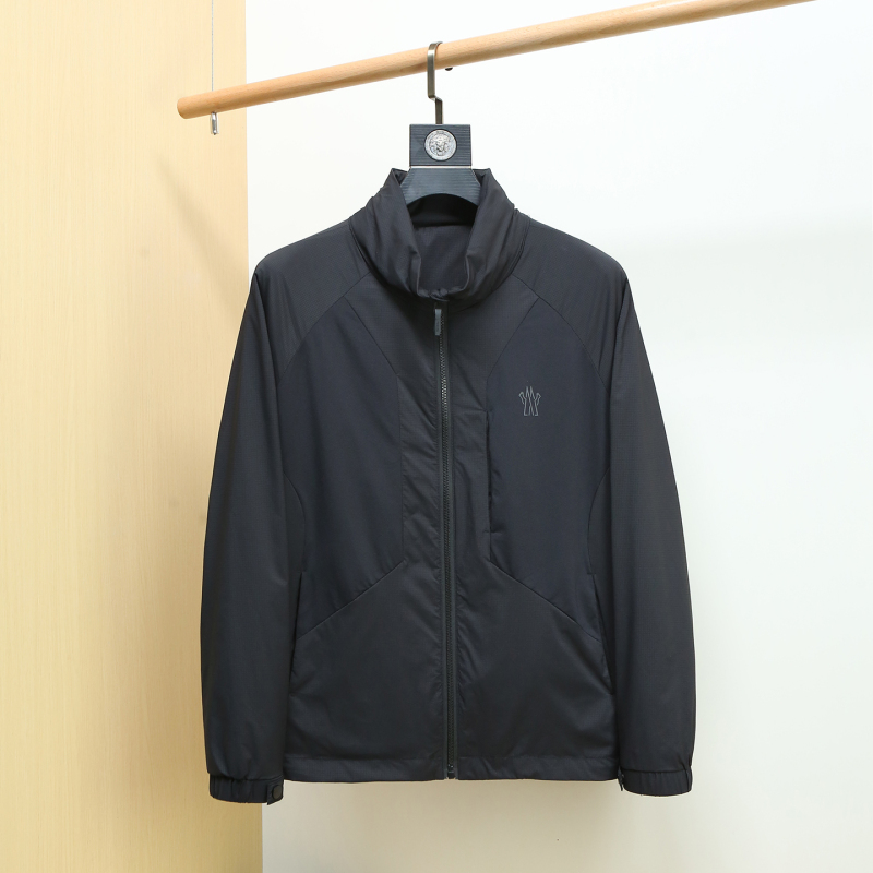 European Style High-End Spring and Autumn New Men's Jacket Trendy Brand Simple Casual Stand Collar Top Fashion Slim Fit Coat