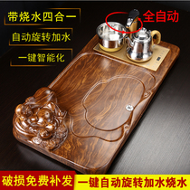 Tea tray Solid wood household simple Kung Fu tea set Automatic induction cooker integrated tea tray tea table creativity