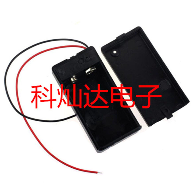 6F22 battery button 9V battery button 9V battery holder battery box with cover with switch with red and black wires