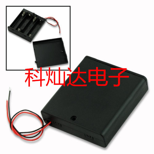 No. 5 No. 4 with switch battery holder 4 No. 5 battery box four No. 5 AA6V volts with cover and switch