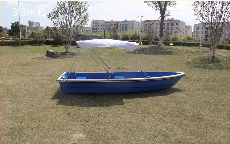 3 8-meter hand-rowed fishing boat Fishing boat Breeding boat Double-layer glass fiber boat fishing boat cleaning boat can be attached to the outside machine