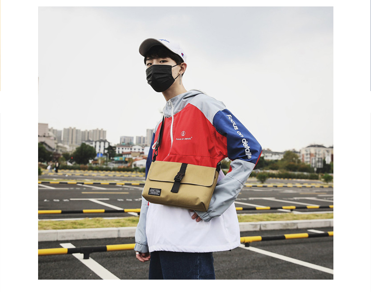 Tide thương hiệu túi chéo chéo nam túi xách hai mặt postman xu hướng túi đeo vai hip-hop túi cá tính túi thủy triều 蹦迪 in - Túi của con người túi christian dior