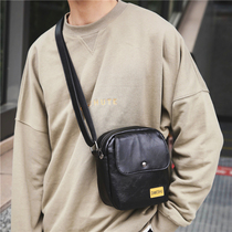 Mens retro PU single shoulder bag Leisure inclined satchel bag Han version 100 lap single shoulder bag Tide Card Small Backpack Man Bag