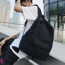 Double shoulder bag male fashion card ins Super fire high school student bag large capacity simple leisure street trend backpack women