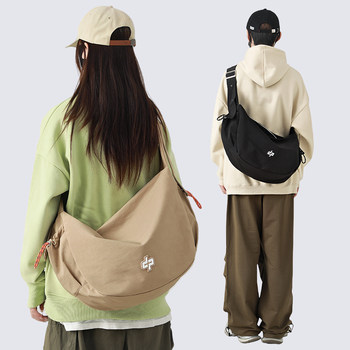 Flower and Youth Style Original Sports Crossbody Bag for Men, Trendy Travel Bag, Single-Shoulder Dumpling Bag, Women's Commuter Backpack