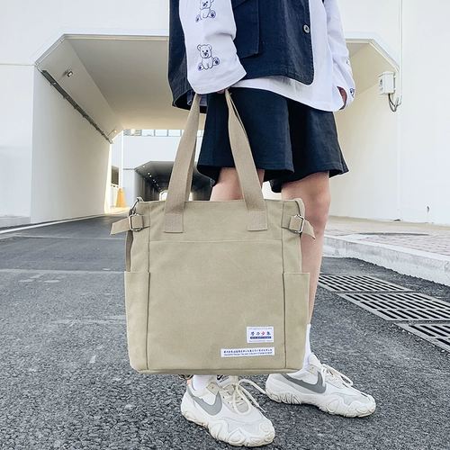 Шоппер, вместительная и большая японская сумка на одно плечо для отдыха, сумка через плечо