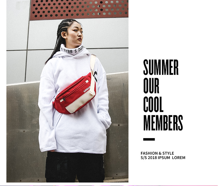 Túi ngực Hàn Quốc thời trang đường phố nam xu hướng túi hip hop Túi vải Oxford túi đeo vai Messenger túi nữ đơn giản - Túi của con người túi xách đeo chéo