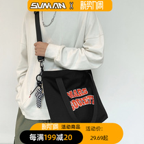 Tide Cards Single Shoulder Bag Men Ins Tide Students Handbag Large Capacity Diagonal Satchel Casual Minimalist Backpack Men Satchel