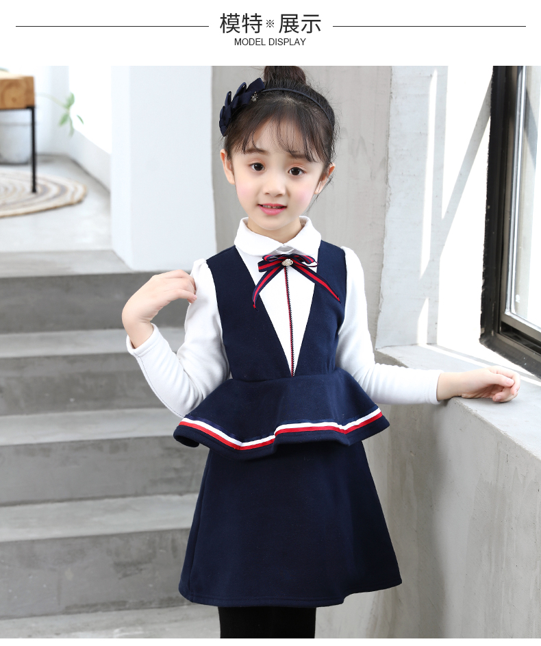 Ngôi sao nhí lấp lánh cho bé gái mùa thu đông mùa thu tay áo dài cộng với váy nhung dày công chúa váy mùa đông đại học mới váy elsa cho bé