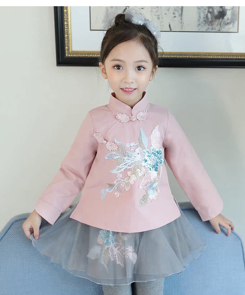 Ngôi sao nhí nữ lấp lánh váy trẻ em váy bé gái mùa đông 2018 mới cho bé bộ quần áo trẻ em cộng với nhung váy đầm trẻ em 13 tuổi