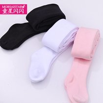 Girls cotton pants and socks Velvet thick terry pantyhose Large childrens dance socks Baby leggings socks Autumn and winter