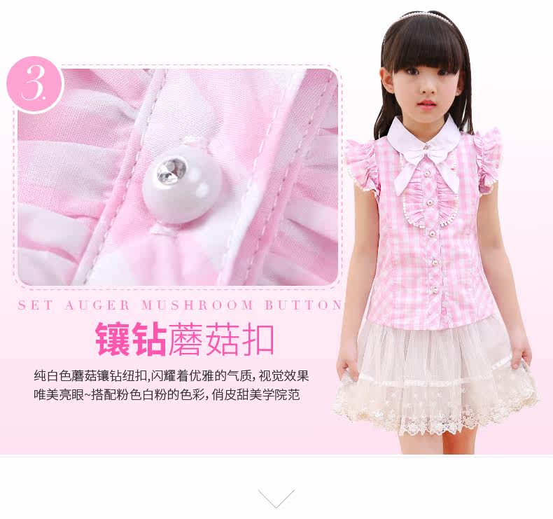 Chemise fille MORSAISTAR à manche courte - Ref 2086405 Image 23