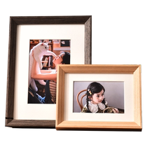 Solid wood photo frame setting table custom printing and processing photos made into photo album frame 6 inches 7 8 inches wooden ornaments hanging on the wall