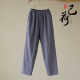 Jihe versatile ແອວ elastic trousers versatile ແລະ pants linen
