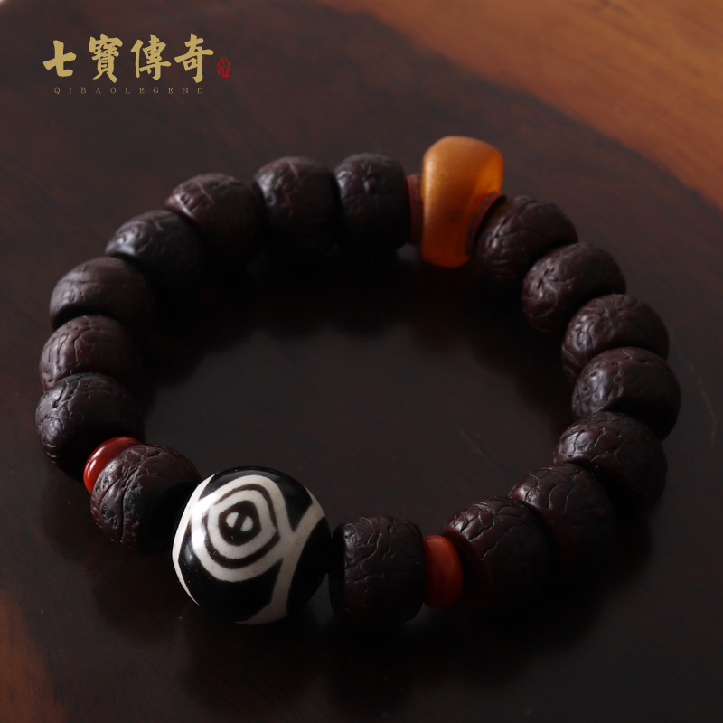 (Original product) Tibetan old Phoenix eye Bodhi hand string natural antique old beeswax hand men and women jewelry