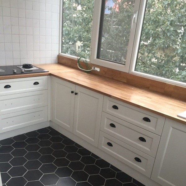 2 6cm thick wood integral cabinet countertop wooden kitchen countertop Log countertop solid wood Nakajima countertop