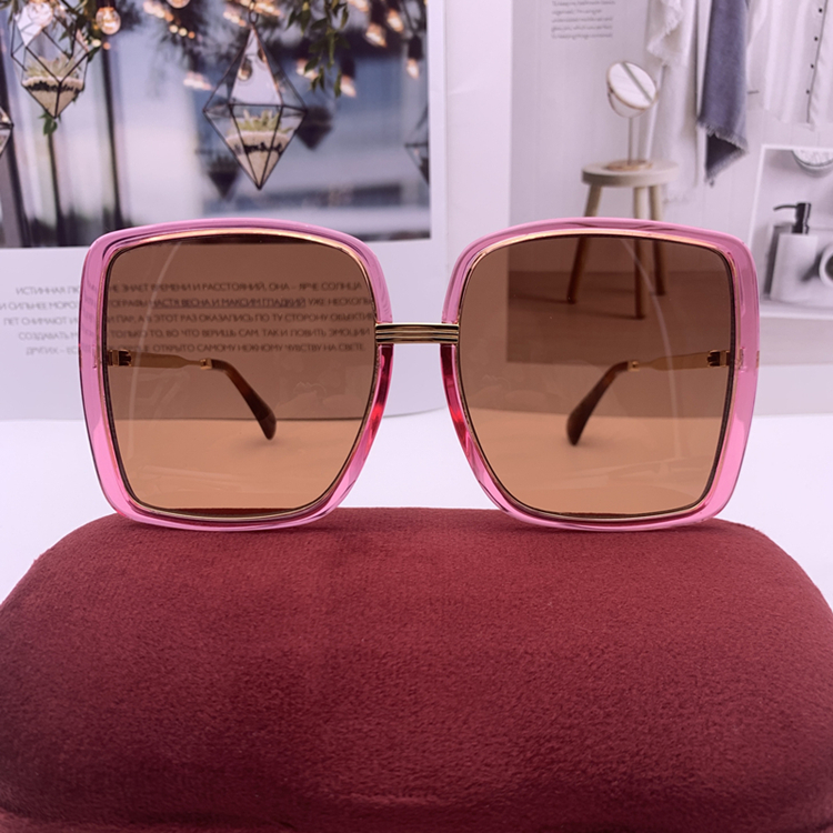 Touhong Framed Tea Tabletmulsme   21 new year G Home payment Sunglasses gg0903 Oversized frame jelly tan Sun glasses ultraviolet-proof